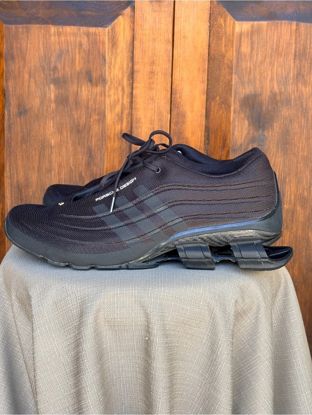 Porsche Design Black Knit Sneakers Athletic Running Shoes Men’s NWOT size 10